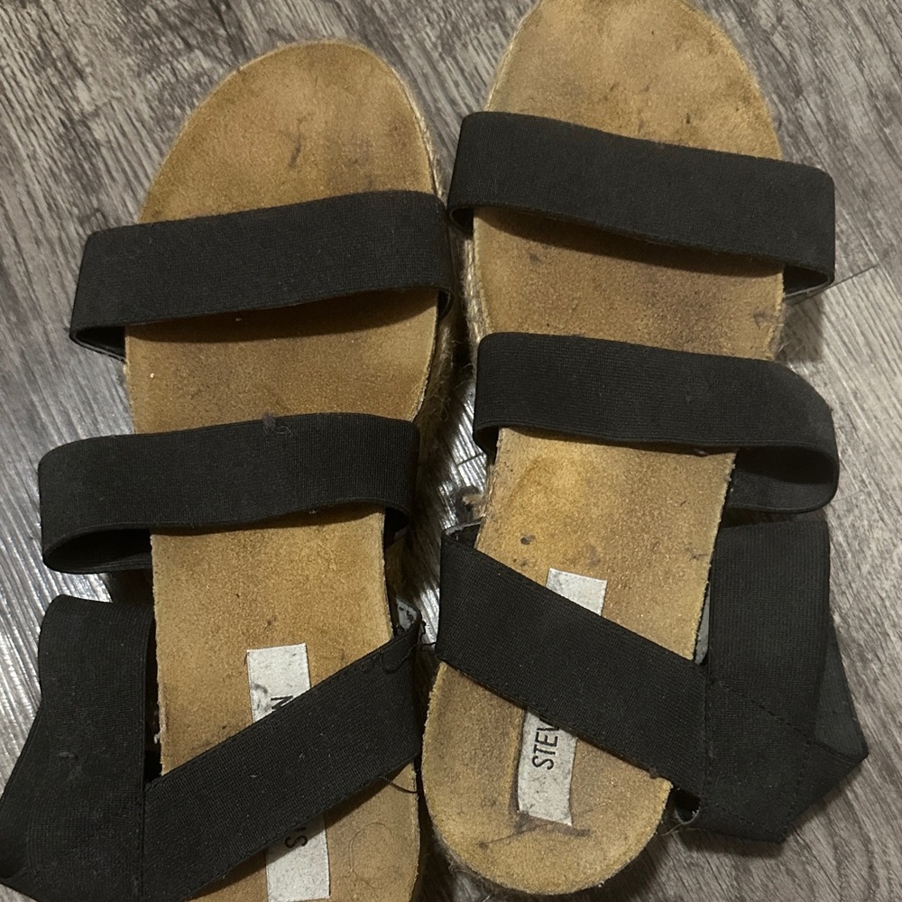 Steve Madden Black Strappy Sandals